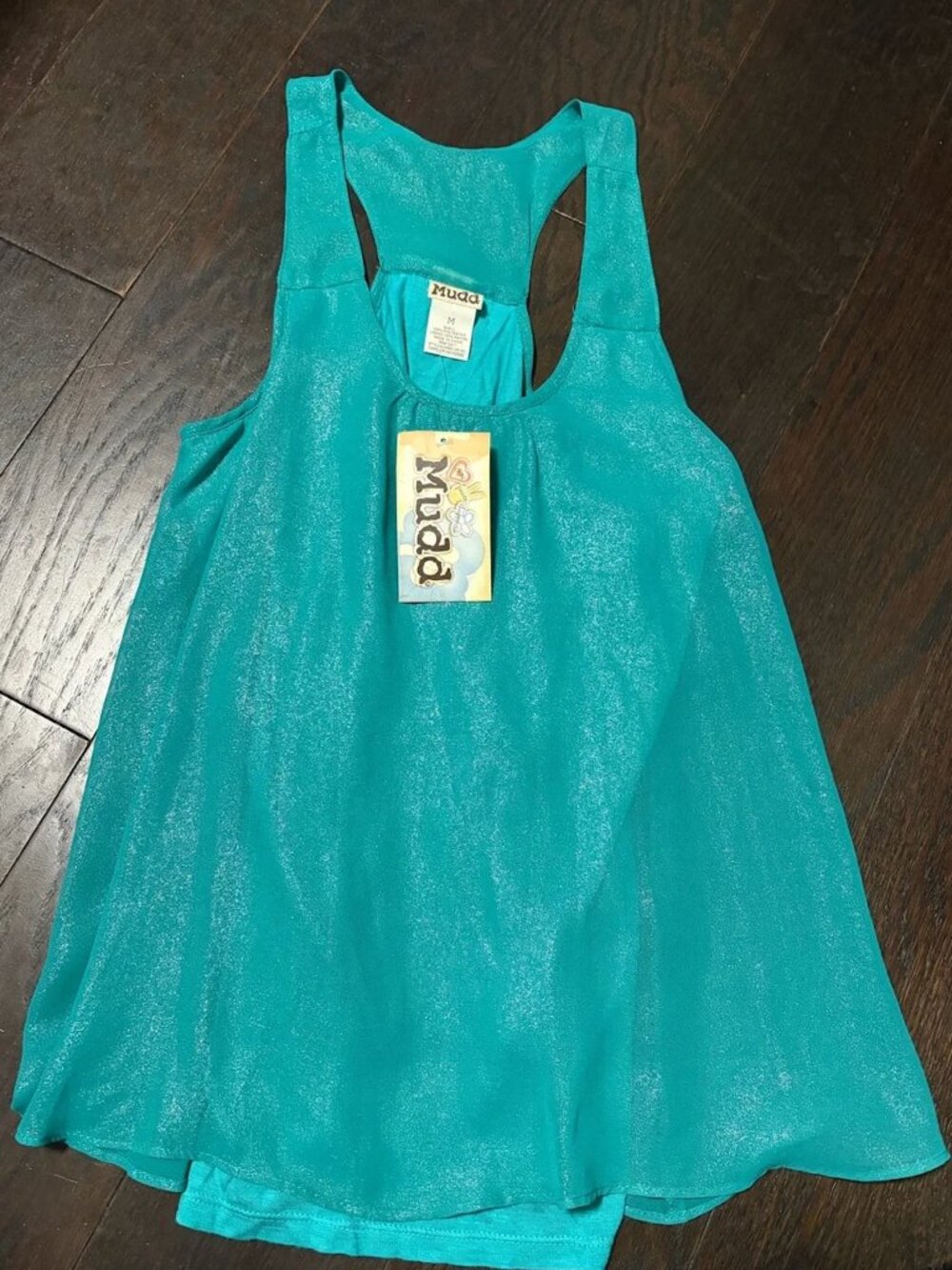 NWT MUDD Shimmery Teal Blouse